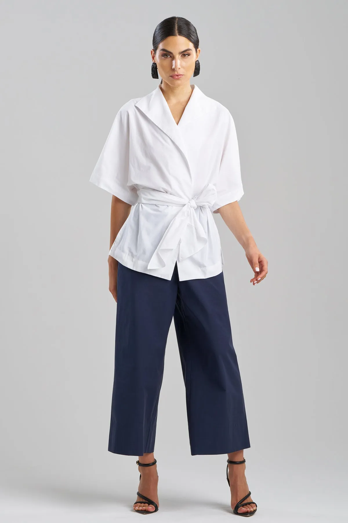 Techno Poplin Wrap Top sold by Natori