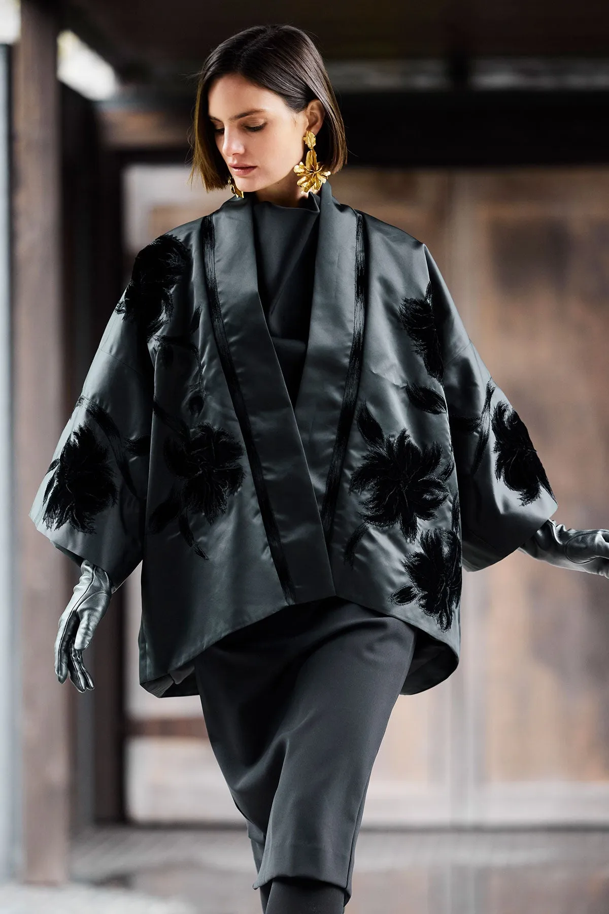 Couture Duchess Satin Coat sold by Natori