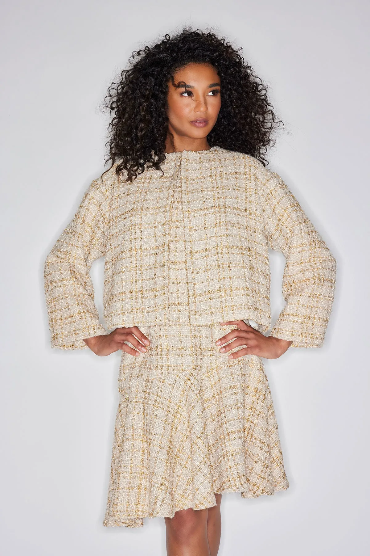 Sparkle Tweed Cropped Jacket sold by Natori product image thumbnail 4