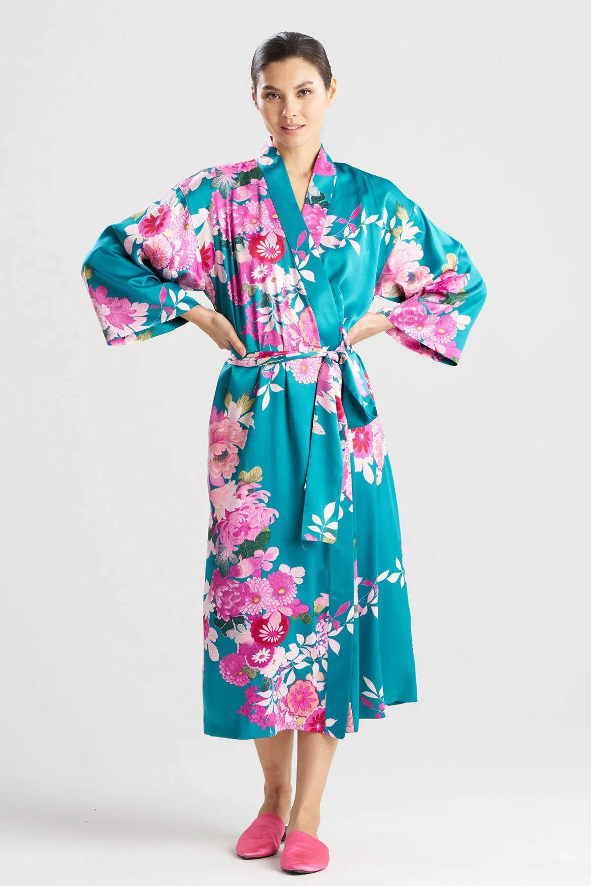 Empress Printed Satin Robe sold by Natori