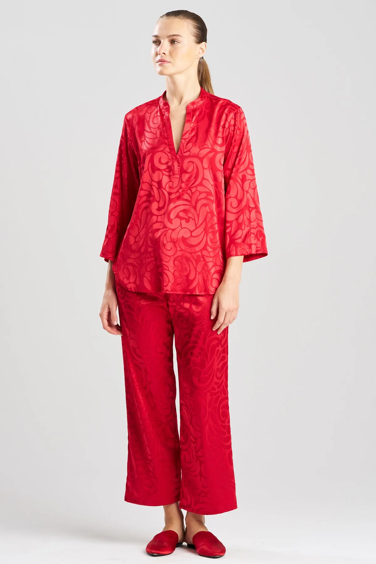 Scroll Satin Jacquard Long Sleeve PJ sold by Natori product image thumbnail 2