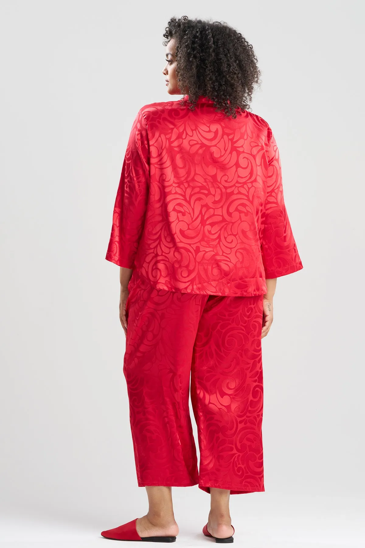 Scroll Satin Jacquard Long Sleeve PJ sold by Natori product image thumbnail 5