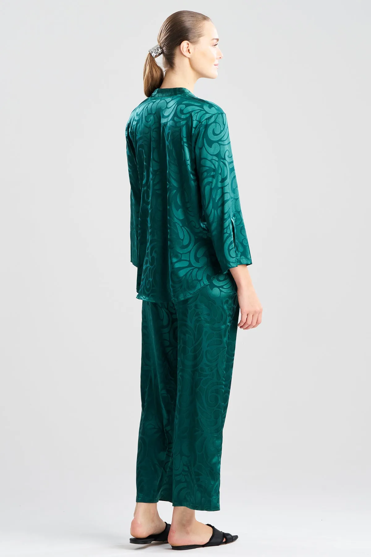 Scroll Satin Jacquard Long Sleeve PJ sold by Natori product image thumbnail 2