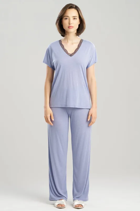 Dhalia Knit Jersey Lace Short Sleeve PJ sold by Natori