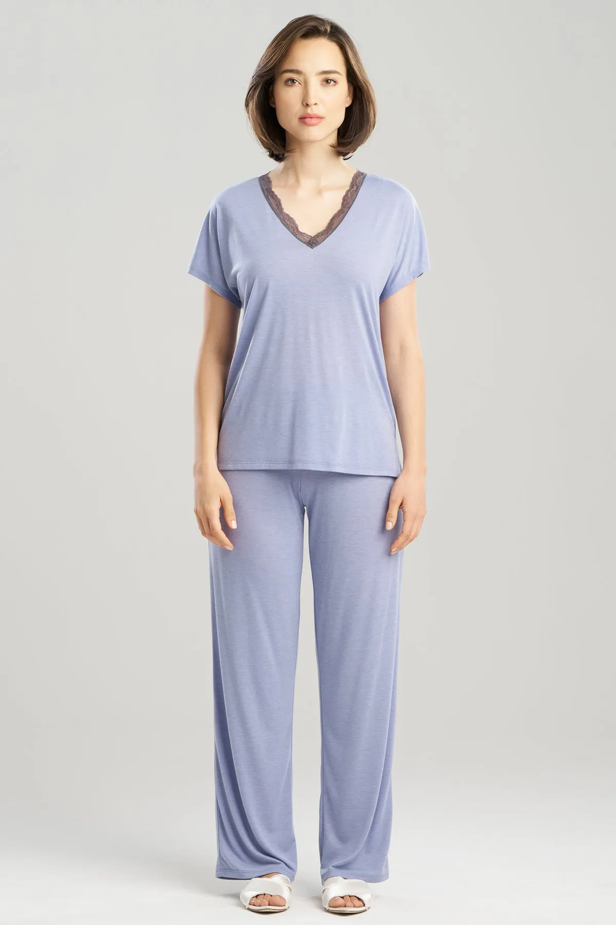 Dhalia Knit Jersey Lace Short Sleeve PJ sold by Natori