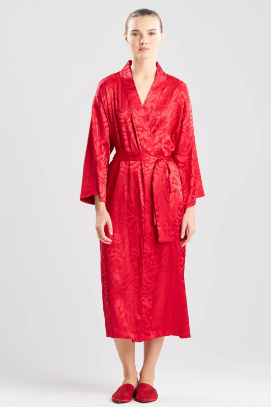 Scroll Satin Jacquard Robe sold by Natori