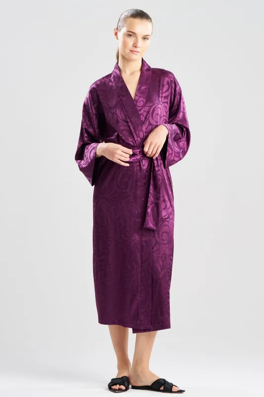 Scroll Satin Jacquard Robe sold by Natori