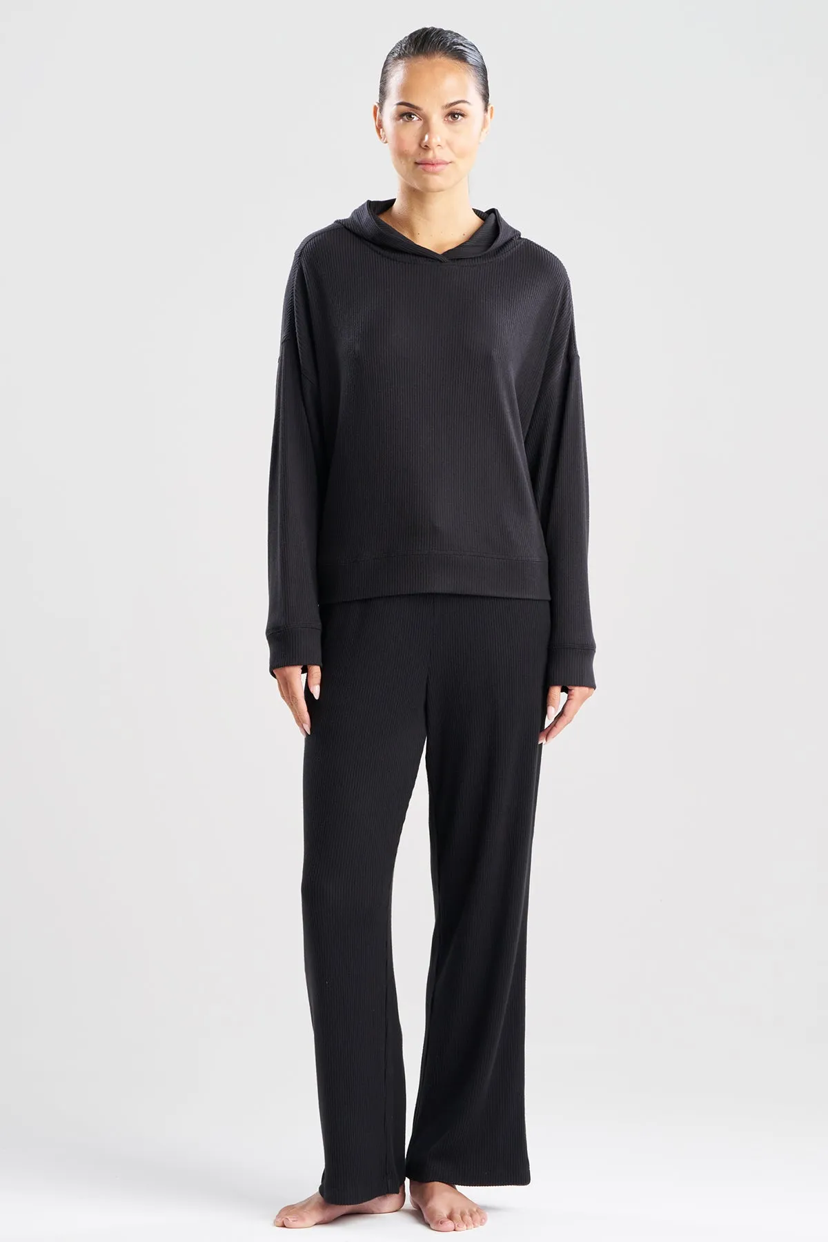 Eden Allover Rib Knit Everywhere Hoodie sold by Natori