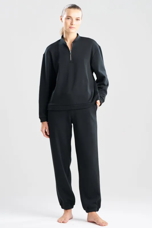 Nova Cozy Brushed Knit Everywhere Zip Up Top sold by Natori