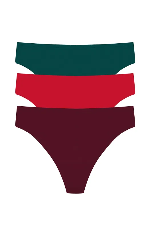 Bliss Bare Cotton Thong 3-Pack sold by Natori