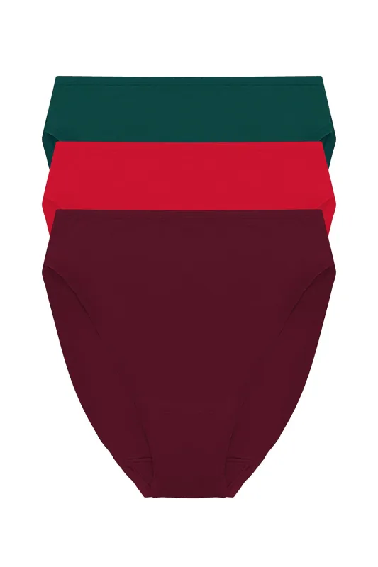 Bliss Bare Cotton High Cut Brief 3-Pack sold by Natori