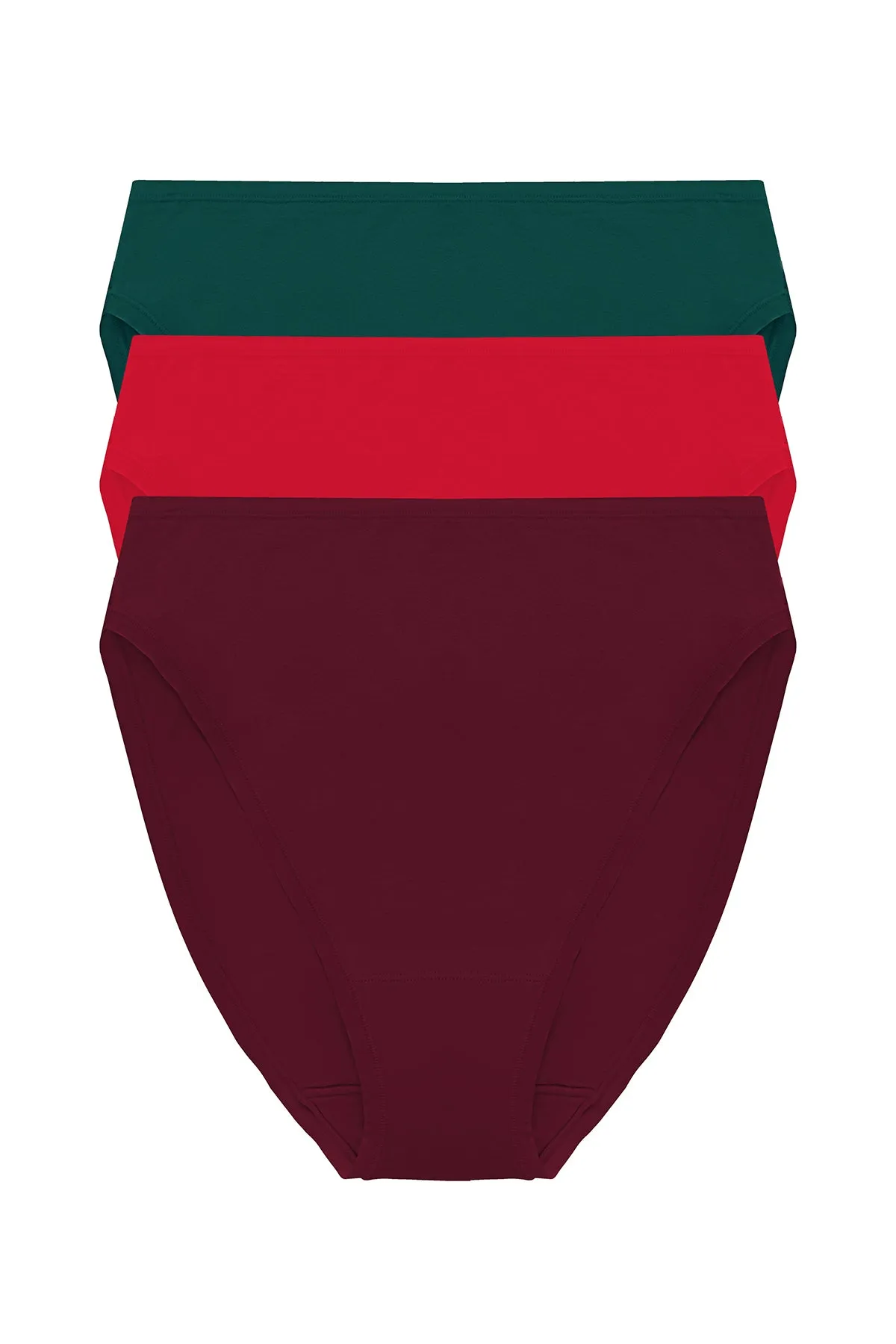 Bliss Bare Cotton High Cut Brief 3-Pack sold by Natori