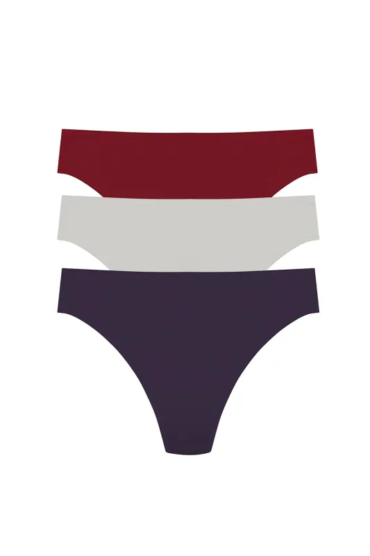 Bliss Bare Cotton Thong 3-Pack sold by Natori