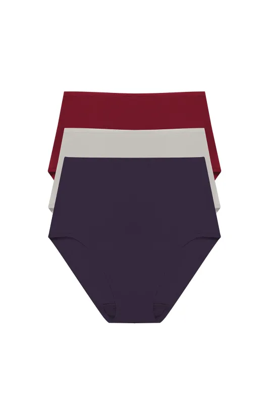 Bliss Bare Cotton High Waist Brief 3-Pack sold by Natori