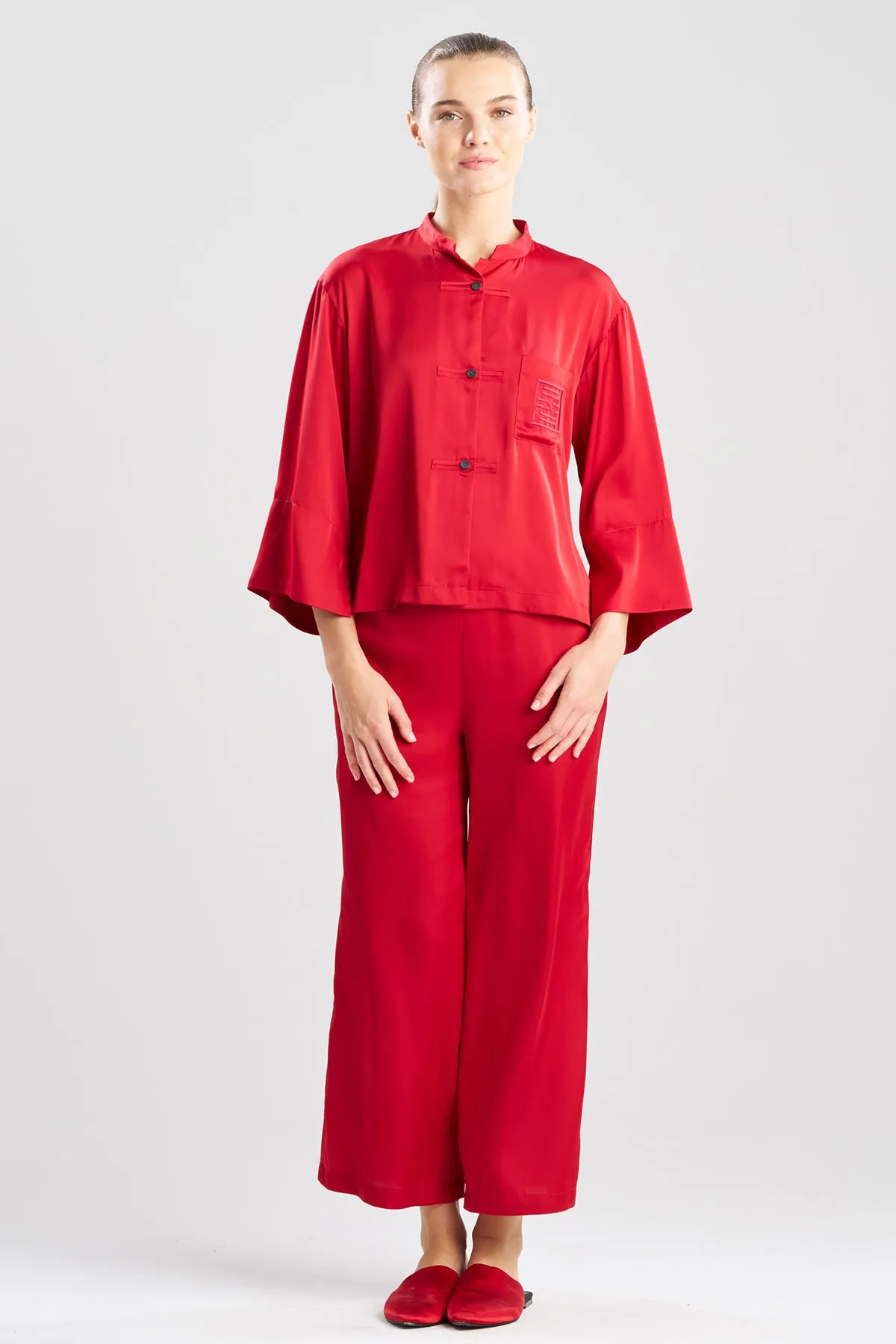 Satin Essentials Embroidered Mandarin PJ sold by Natori product image thumbnail 2