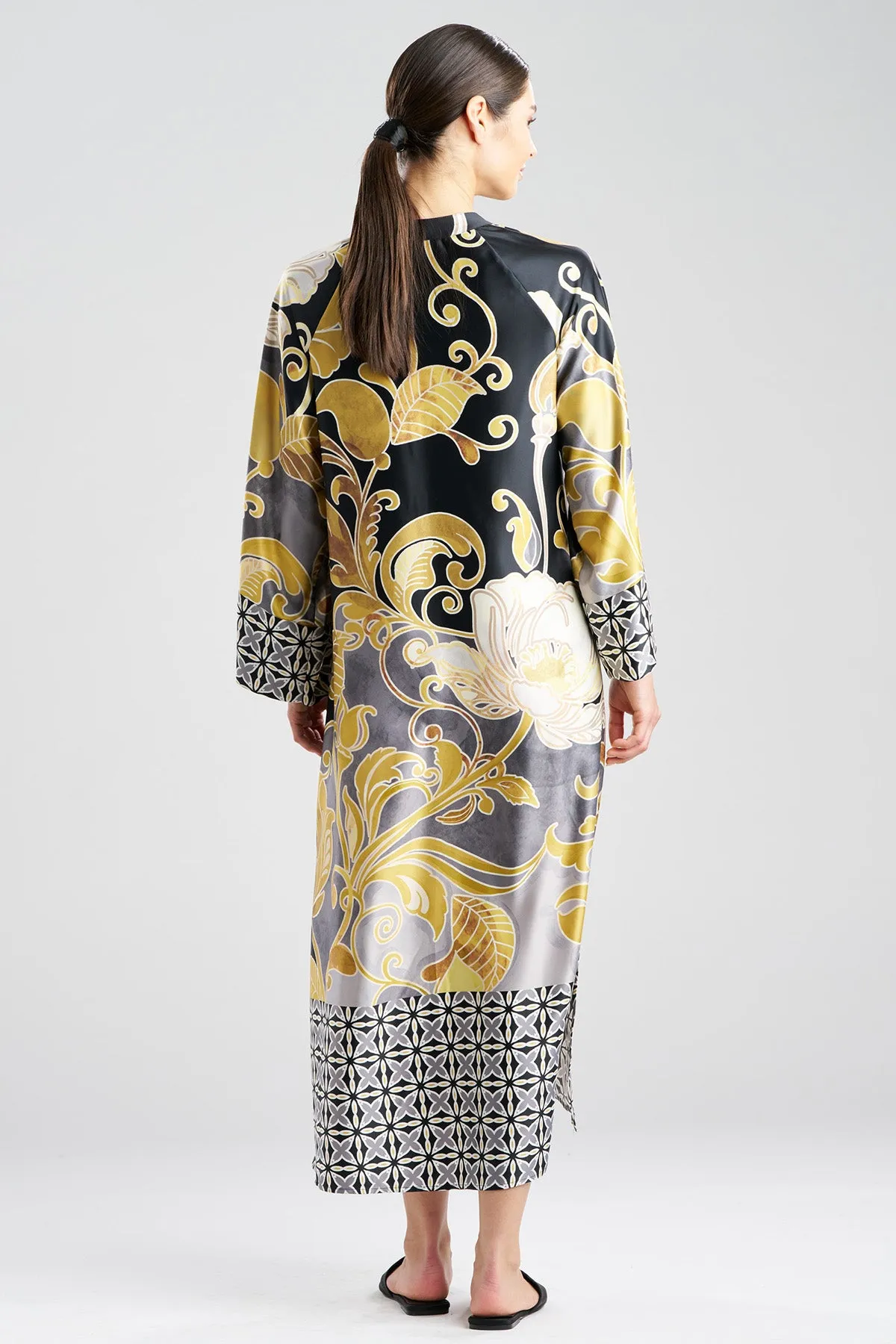 Deco Printed Charmeuse Zip Caftan sold by Natori product image thumbnail 2