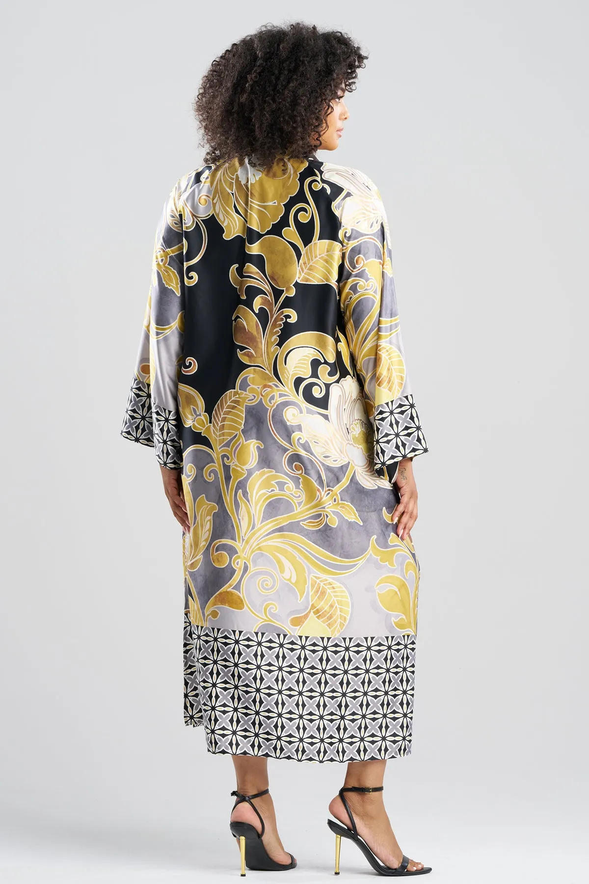 Deco Printed Charmeuse Zip Caftan sold by Natori product image thumbnail 4