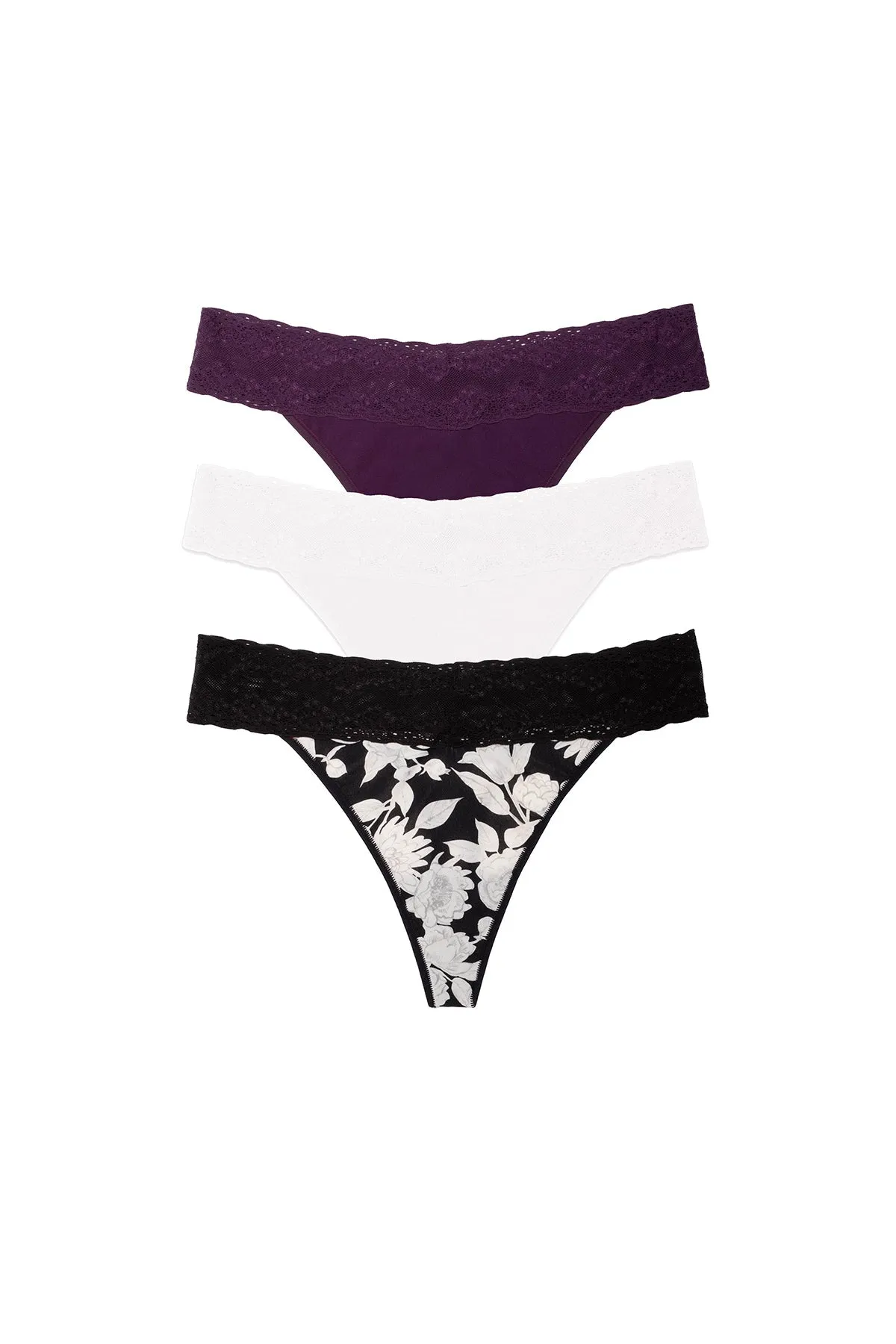 Bliss Perfection One Size Classic Thong 3-Pack sold by Natori