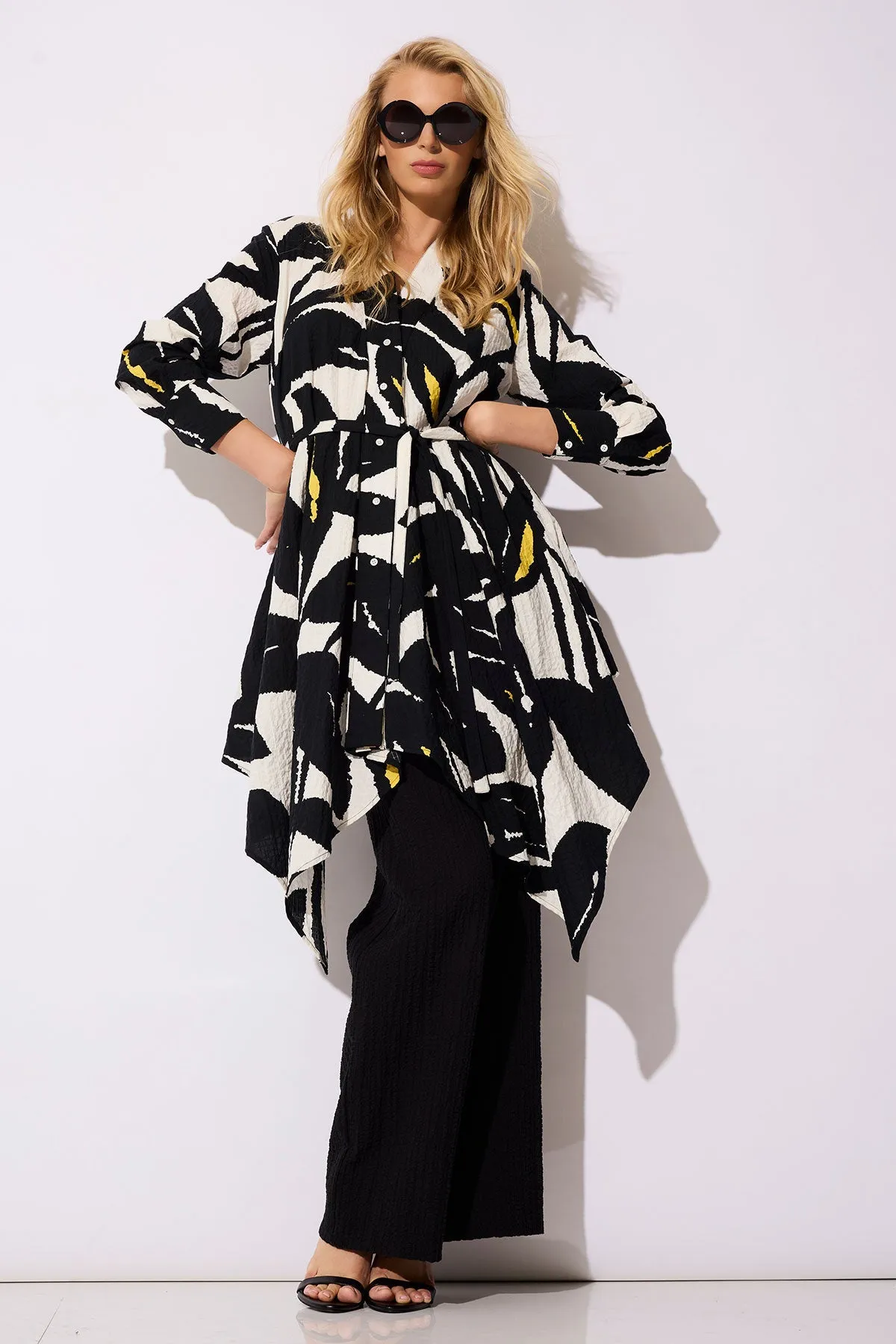 Leaf Matelassé Cotton Handkerchief Tunic sold by Natori product image thumbnail 4