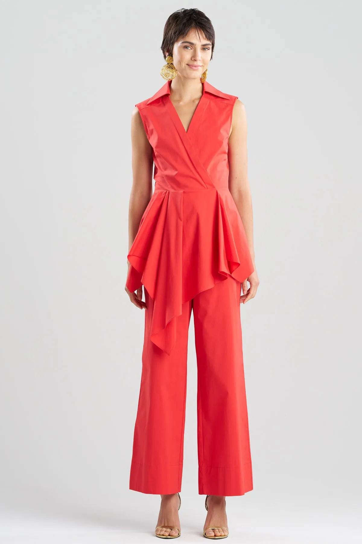 Tech Cotton Taffeta Cascade Peplum Shirt sold by Natori product image thumbnail 2