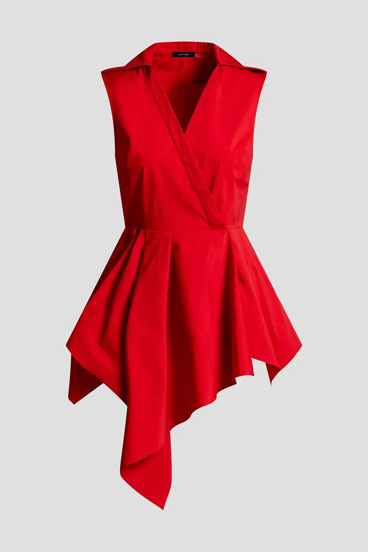 Tech Cotton Taffeta Cascade Peplum Shirt sold by Natori product image thumbnail 4