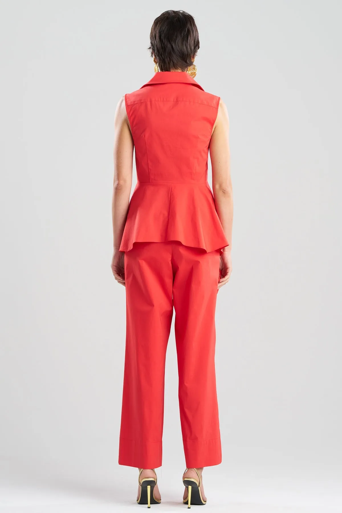 Tech Cotton Taffeta Cascade Peplum Shirt sold by Natori product image thumbnail 3