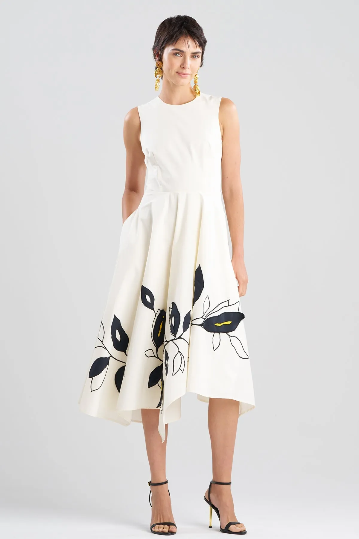 Tech Cotton Taffeta Embroidered Origami Maxi Dress sold by Natori product image thumbnail 2
