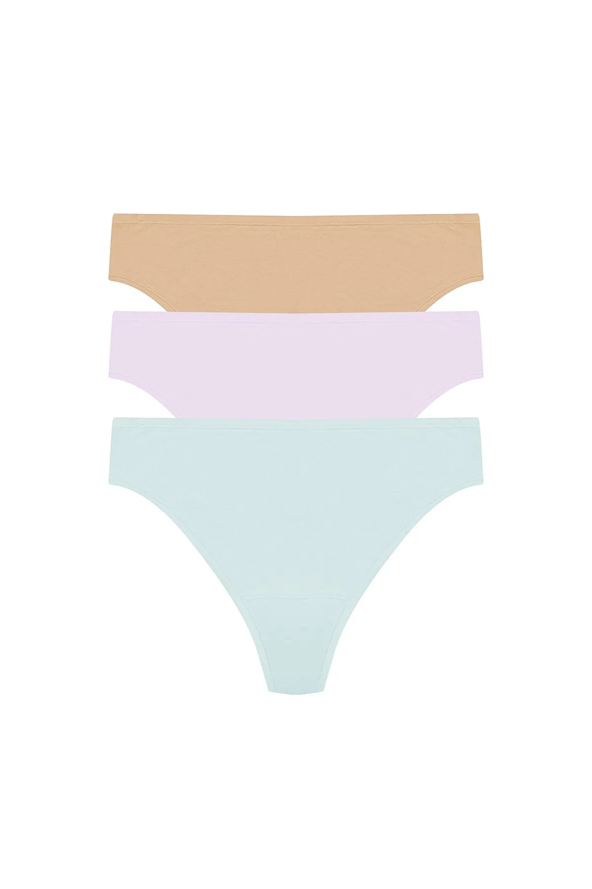 Bliss Bare Cotton Thong 3-Pack sold by Natori