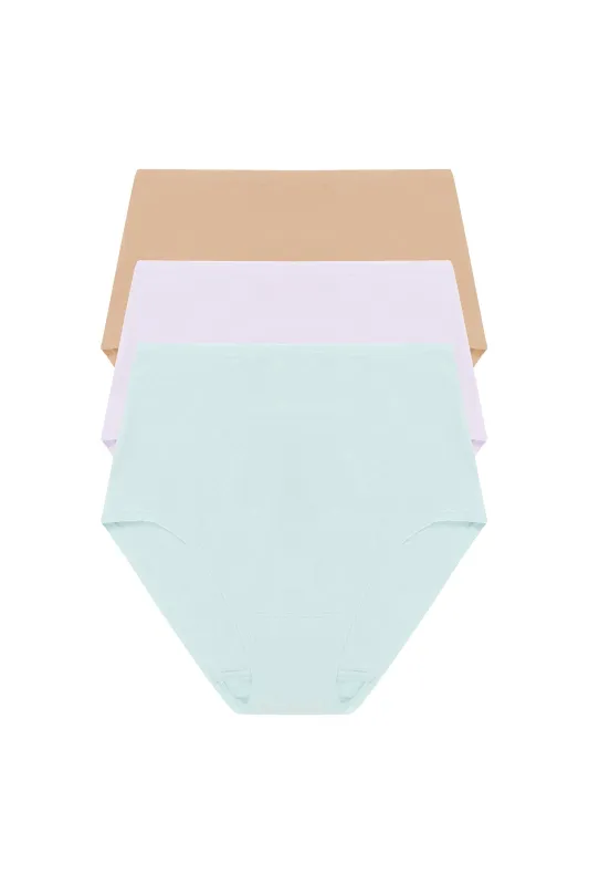 Bliss Bare Cotton High Waist Brief 3-Pack sold by Natori