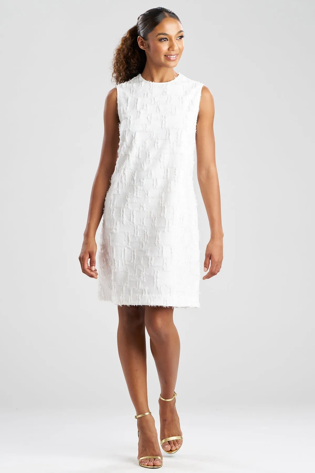 Woven Fil Coupe Jacquard Shift Dress sold by Natori