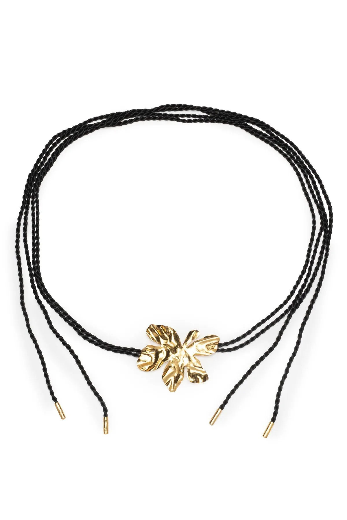 Peony Gold Plated Pendant Rope Belt sold by Natori