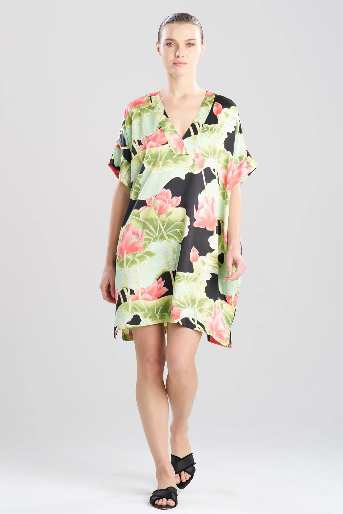 Ascendant Lotus Printed Satin Sleepshirt sold by Natori