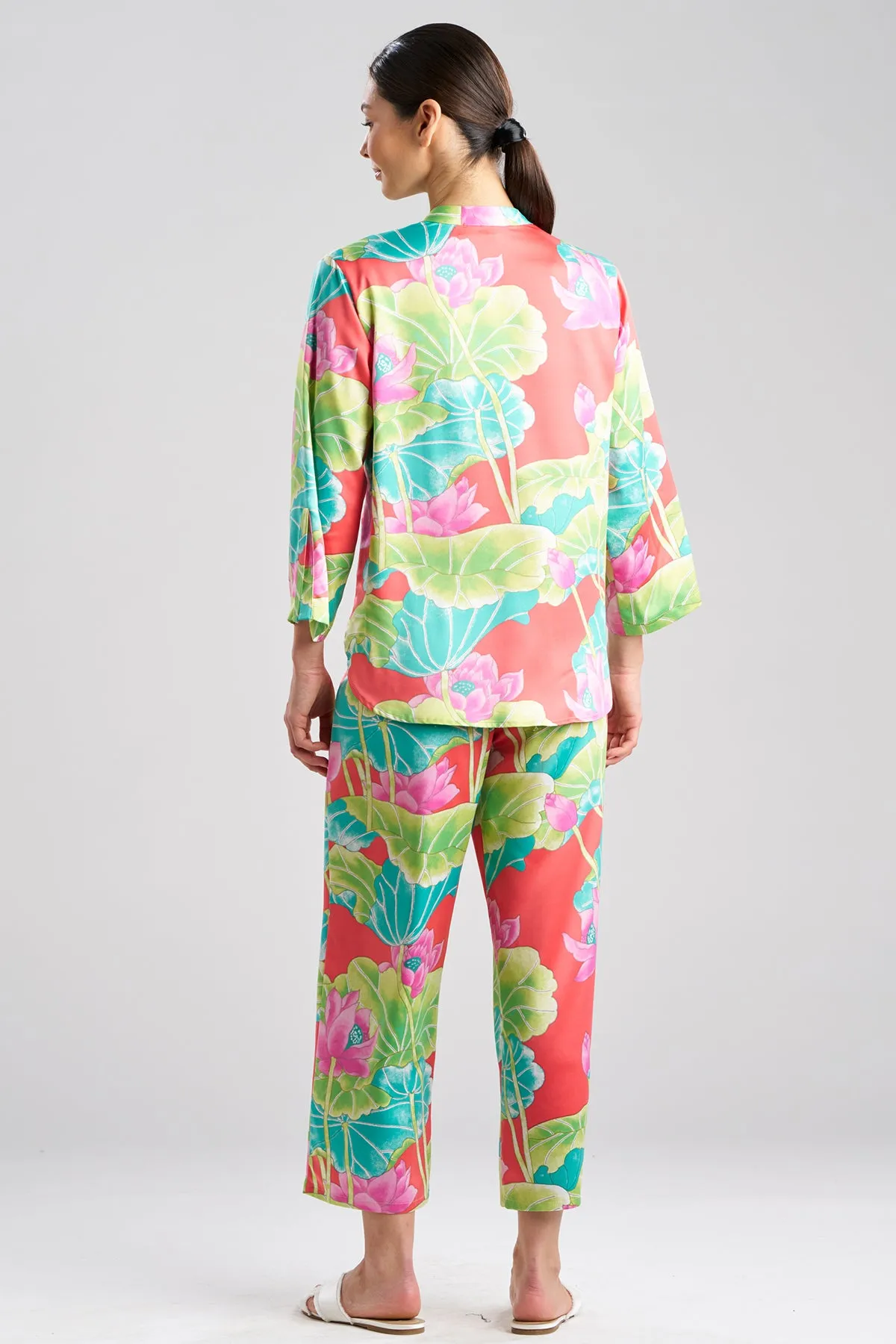 Ascendant Lotus Printed Satin Mandarin PJ Set sold by Natori product image thumbnail 2