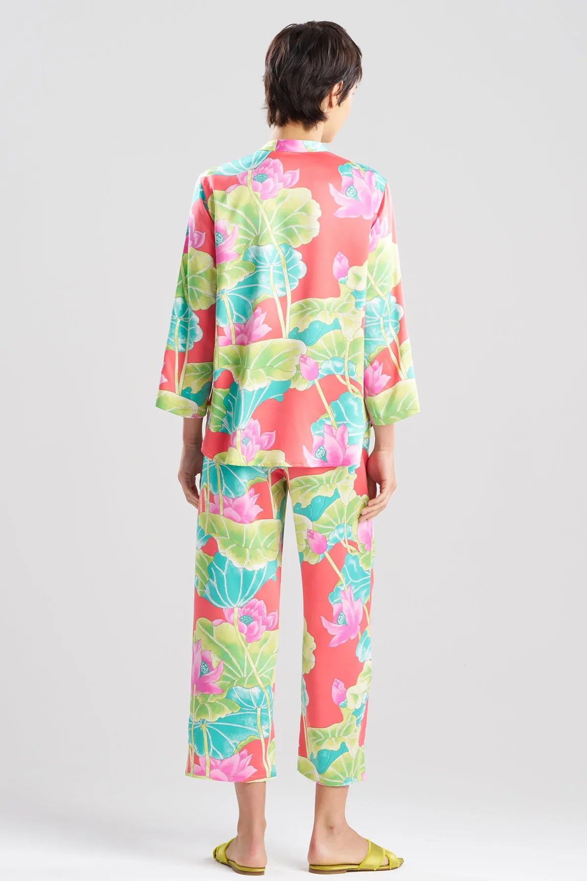 Ascendant Lotus Printed Satin Mandarin PJ Set sold by Natori product image thumbnail 4