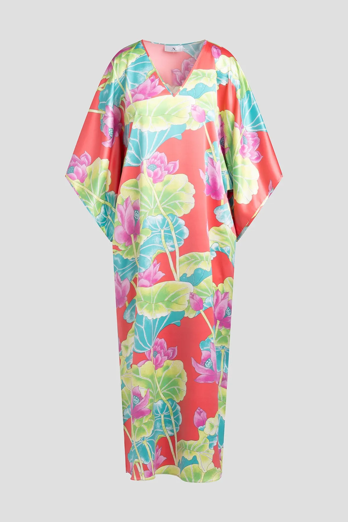 Ascendant Lotus Printed Satin Caftan sold by Natori product image thumbnail 5