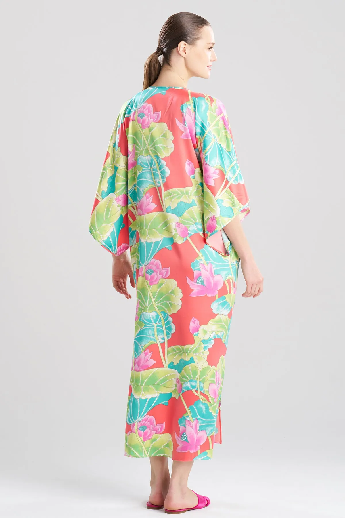 Ascendant Lotus Printed Satin Caftan sold by Natori product image thumbnail 2
