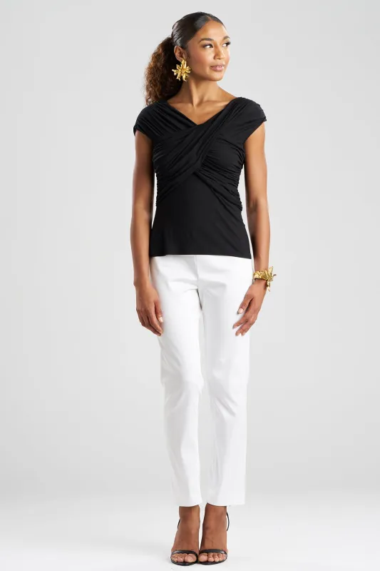 Feather Lightweight Knit Criss Cross Top sold by Natori