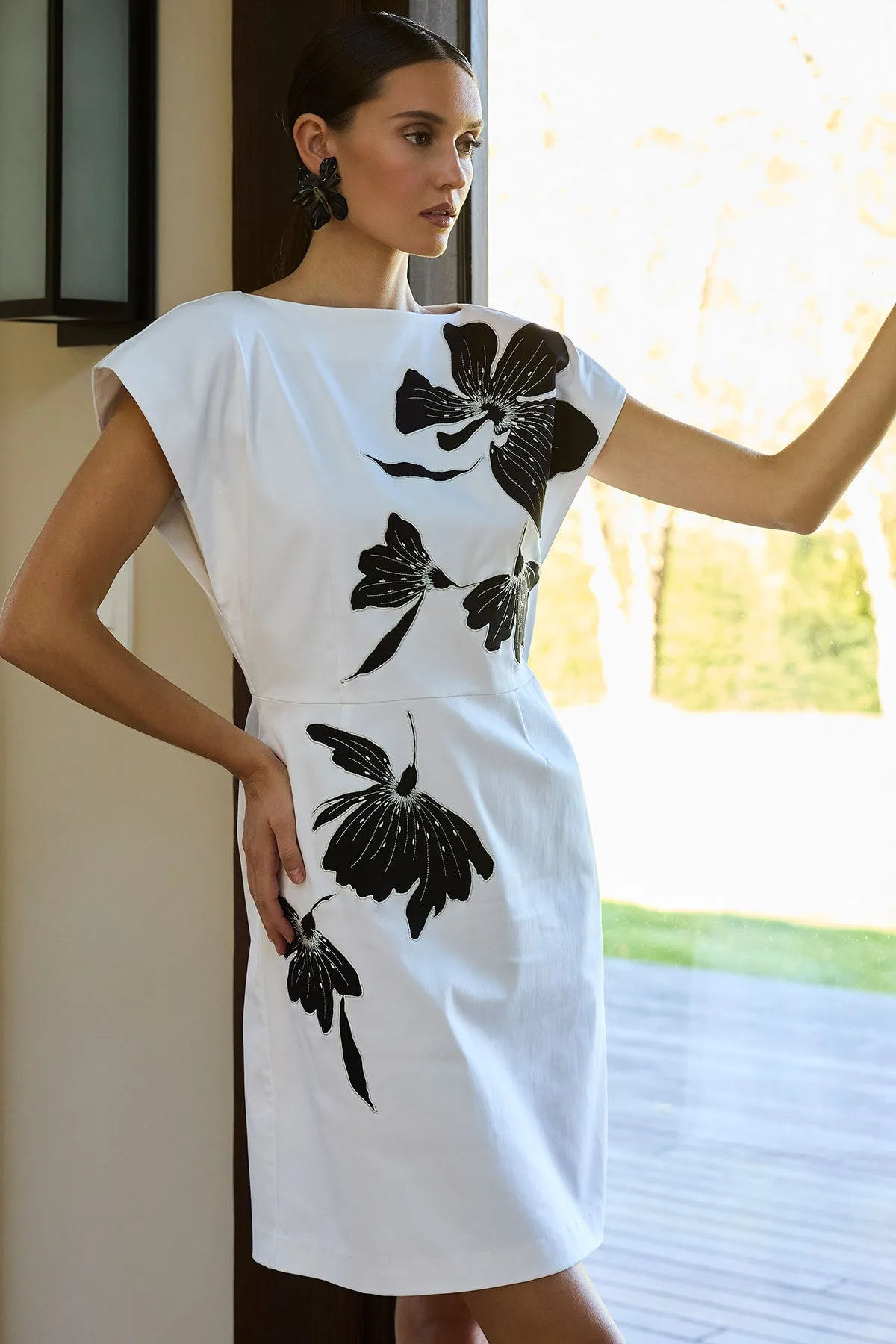 Cotton Chino Embroidered Mini Dress sold by Natori product image thumbnail 4