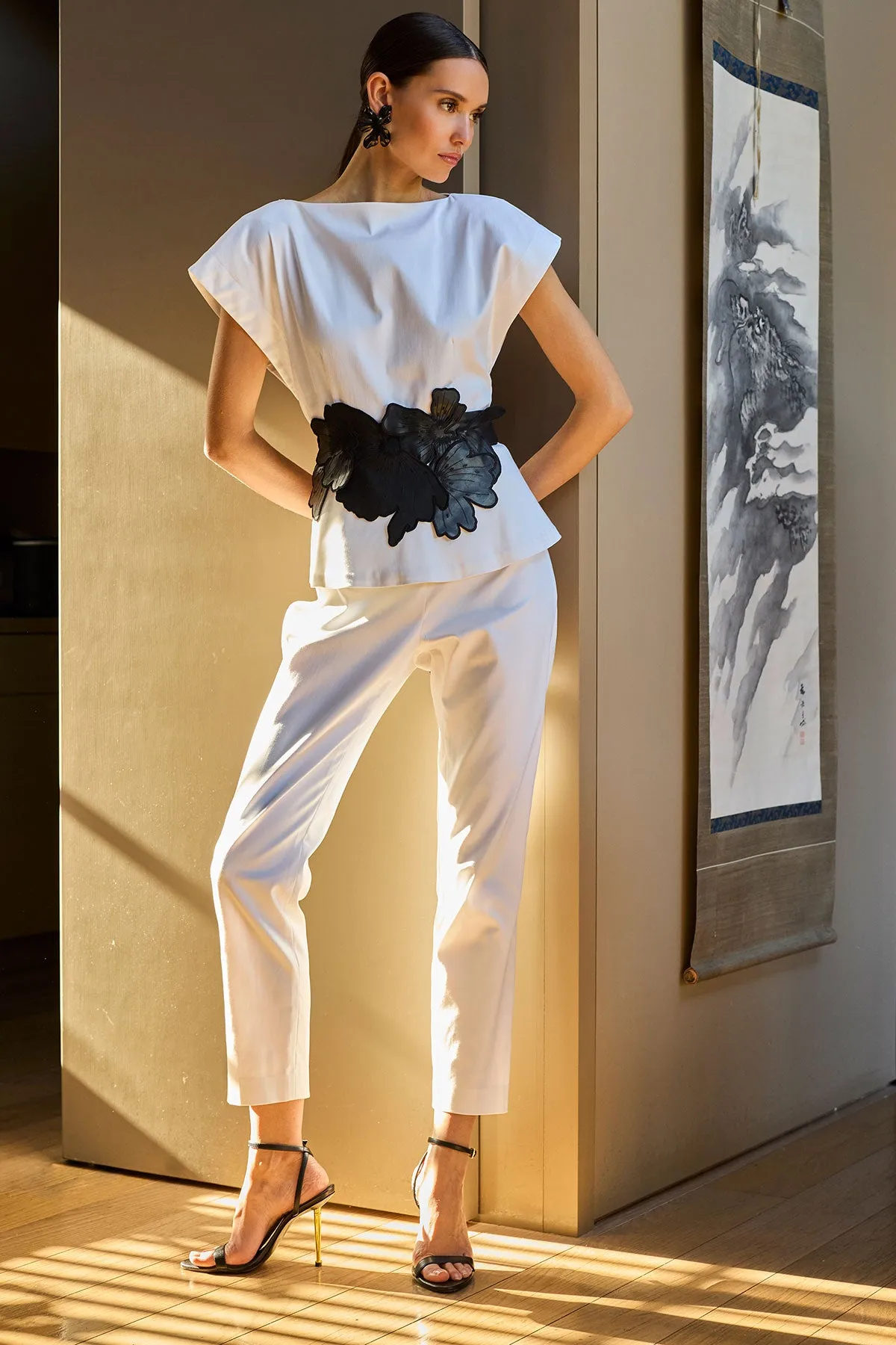 Cotton Chino Top sold by Natori