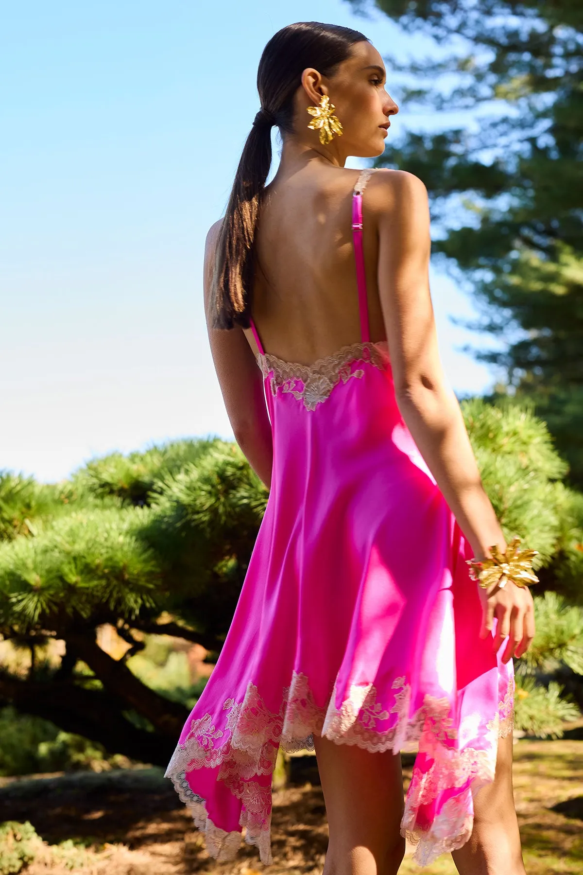 Lolita Lace V-Neck Silk Chemise sold by Natori product image thumbnail 4