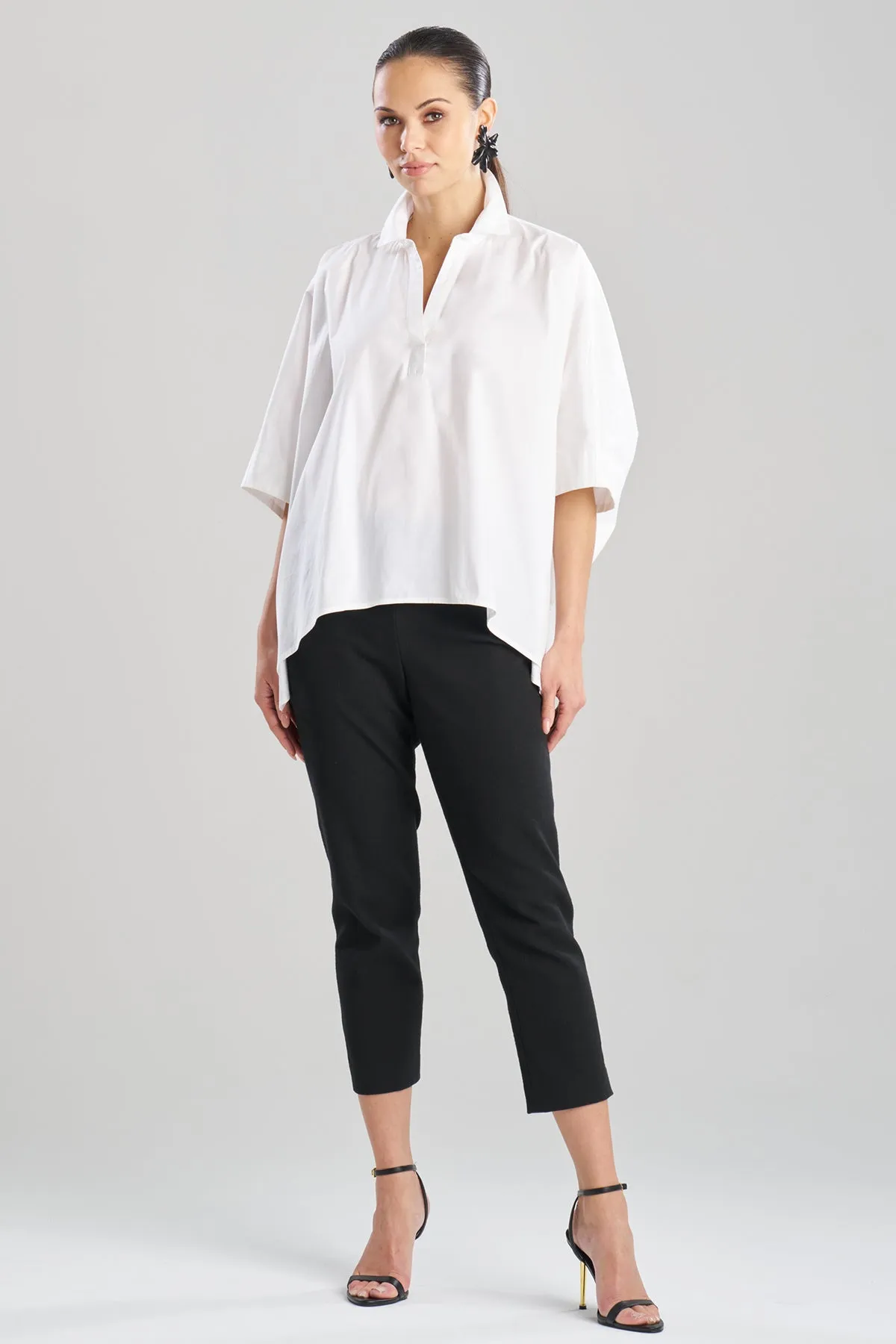 Cotton Poplin Oversized Caftan Shirt sold by Natori product image thumbnail 2