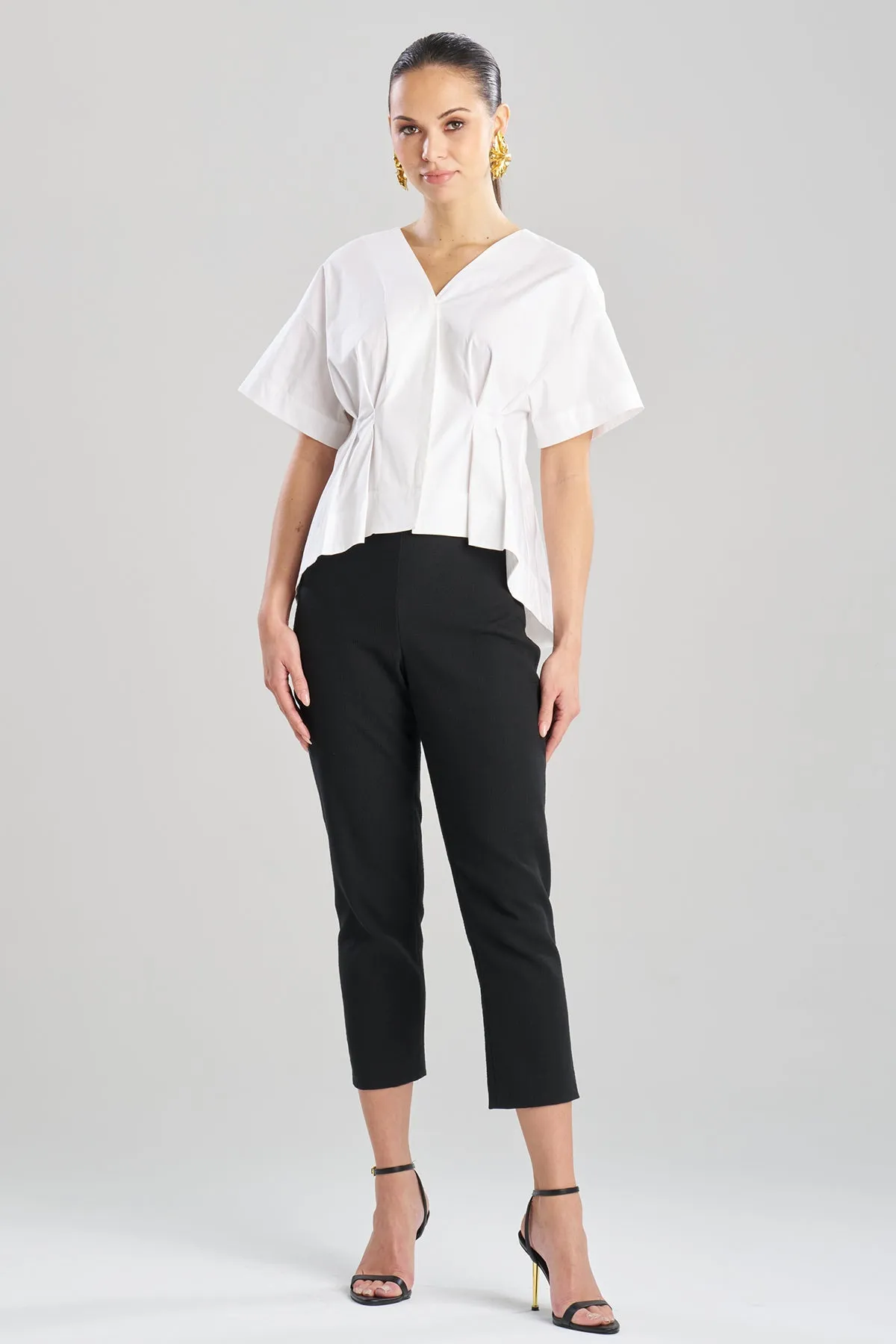 Cotton Poplin Pleated Back Cocoon Shirt sold by Natori product image thumbnail 2