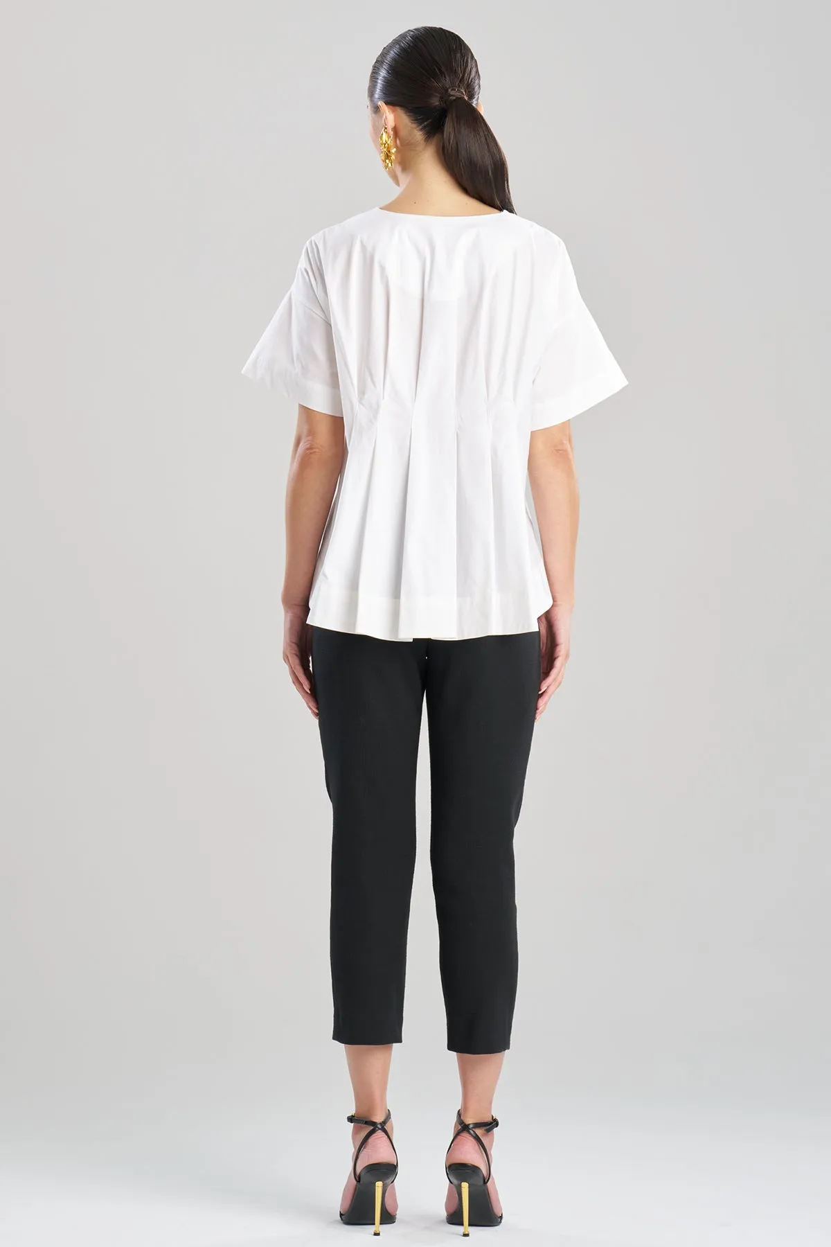 Cotton Poplin Pleated Back Cocoon Shirt sold by Natori product image thumbnail 3