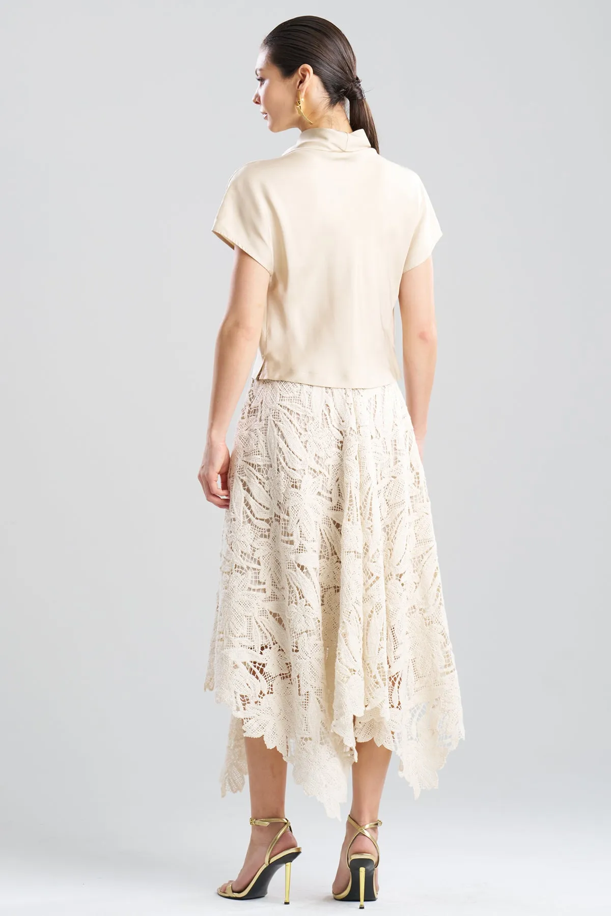 Solid Silk Twill Cowl Neck Top sold by Natori product image thumbnail 3