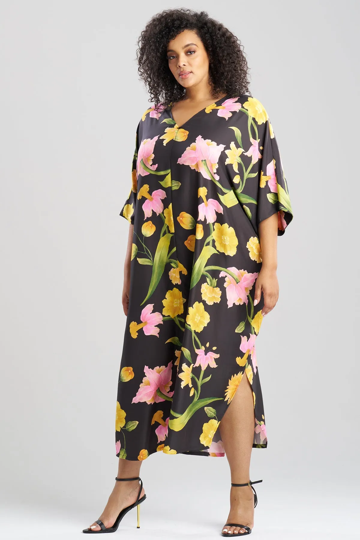 Solene Matte Charmeuse Zip Caftan sold by Natori product image thumbnail 4