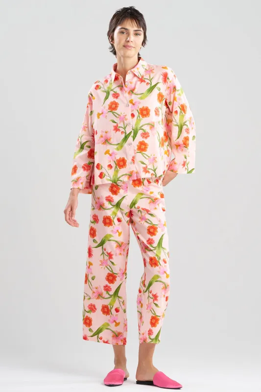 Solene Cotton Sateen Notch PJ Set made by Natori