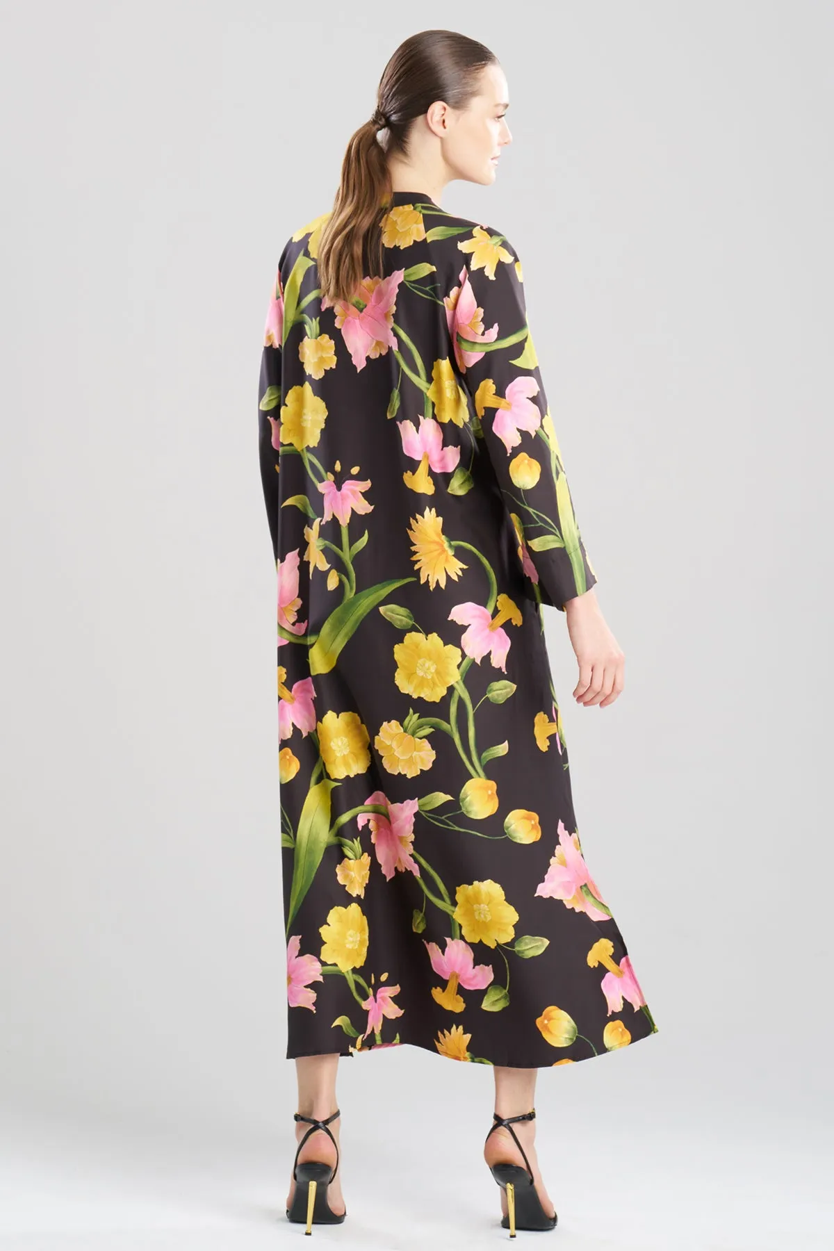 Solene Matte Charmeuse Mandarin Zip Caftan sold by Natori product image thumbnail 2