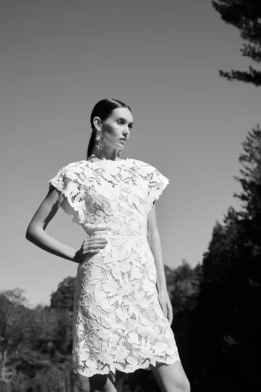Peony Floral Lace Mini Dress made by Natori
