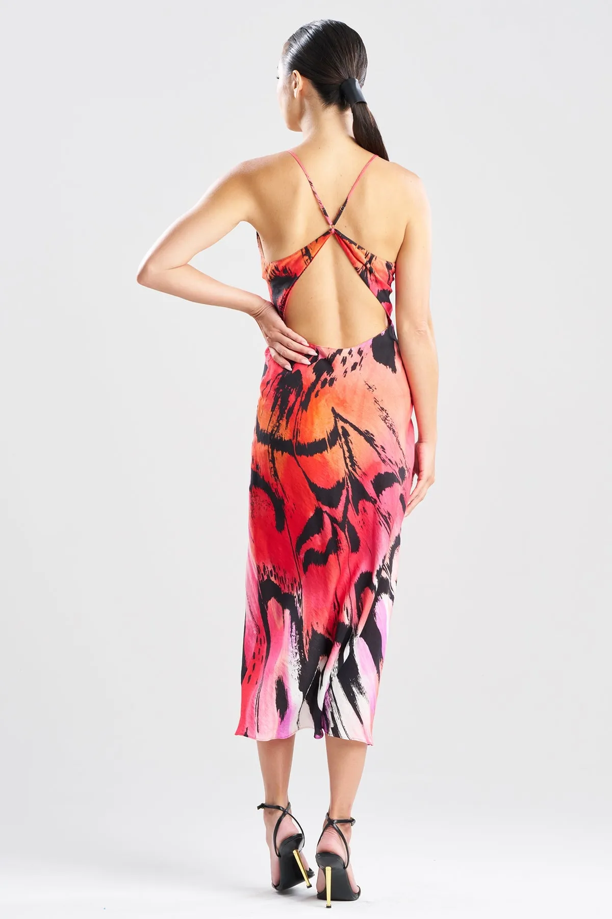 Butterfly Linen Blend Open Back Slip Dress sold by Natori product image thumbnail 3