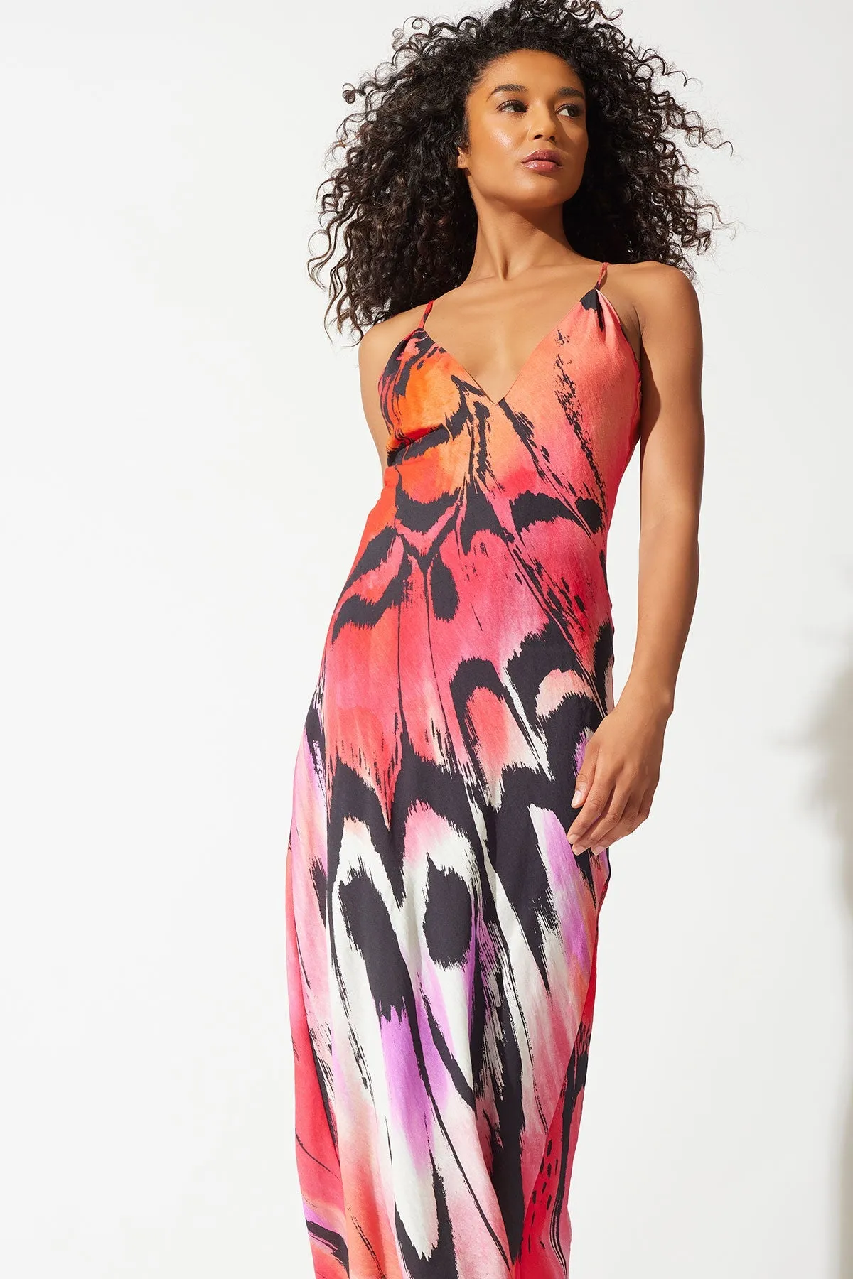 Butterfly Linen Blend Open Back Slip Dress sold by Natori product image thumbnail 4